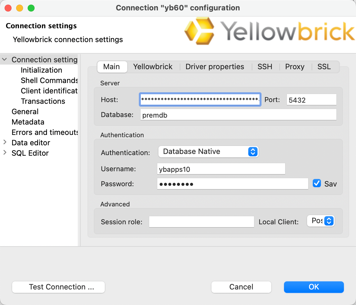 DBeaver Connection Setup